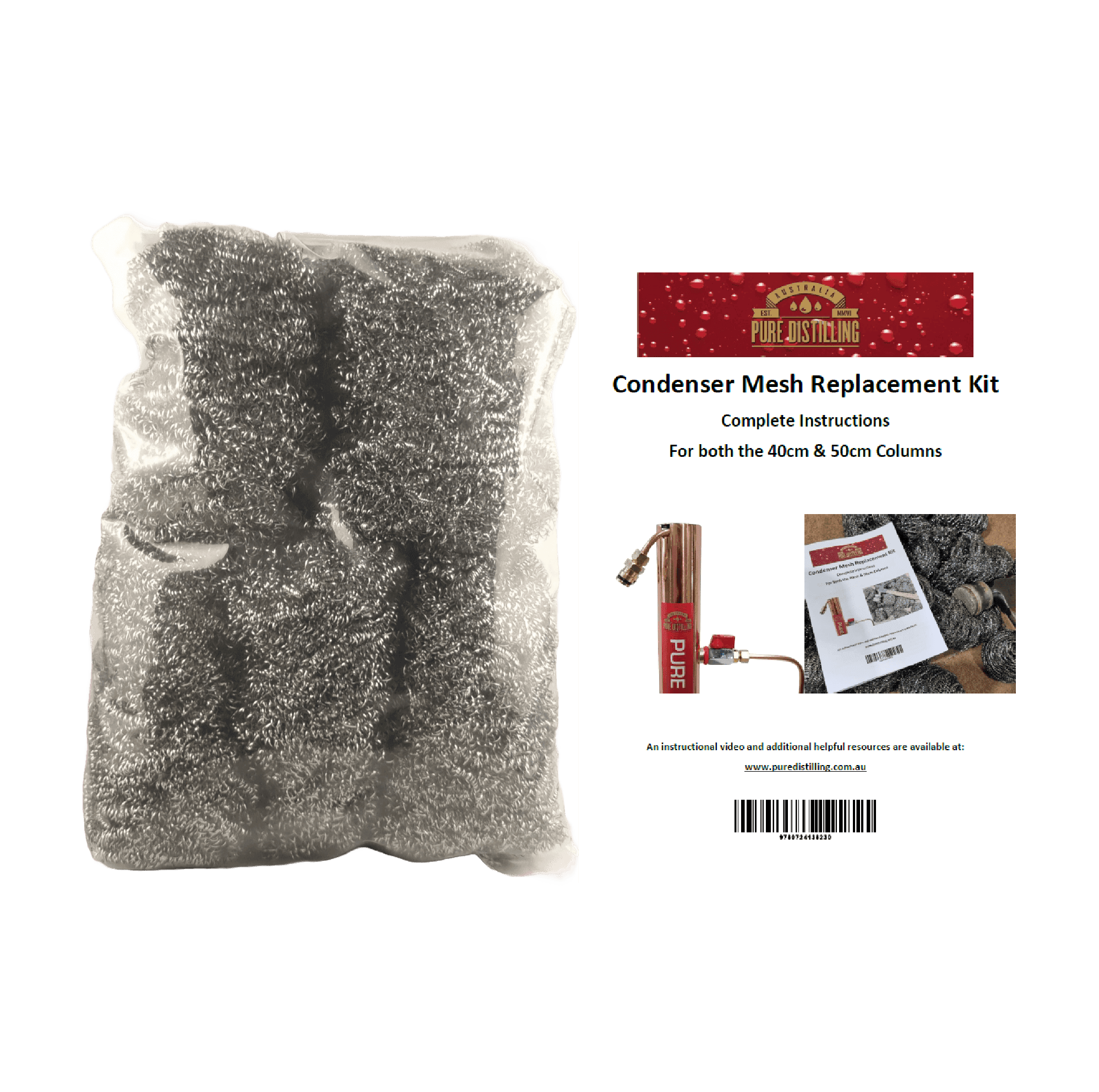 Pure Distilling Condenser Mesh packing Kit