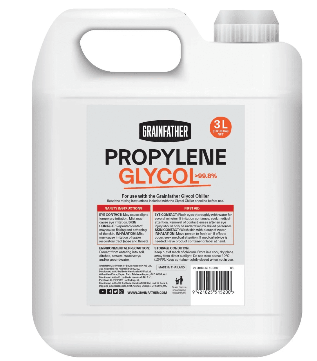 Grainfather Propylene Glycol 3L