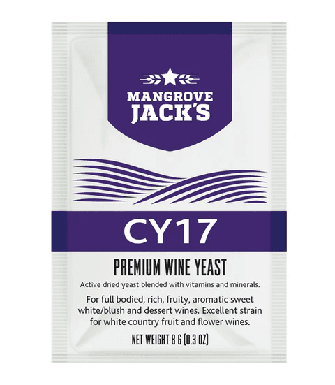 Mangrove jack's Yeast – CY17 – sweet white and fruit dessert wines (8g)