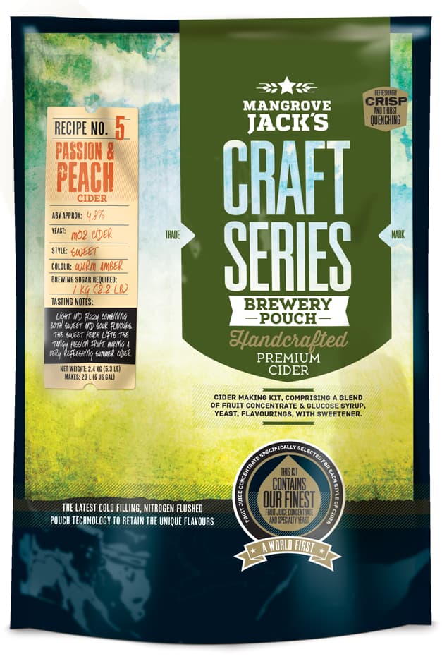Mangrove Jack's Craft Series Peach and Passionfruit Cider - 2.4kg