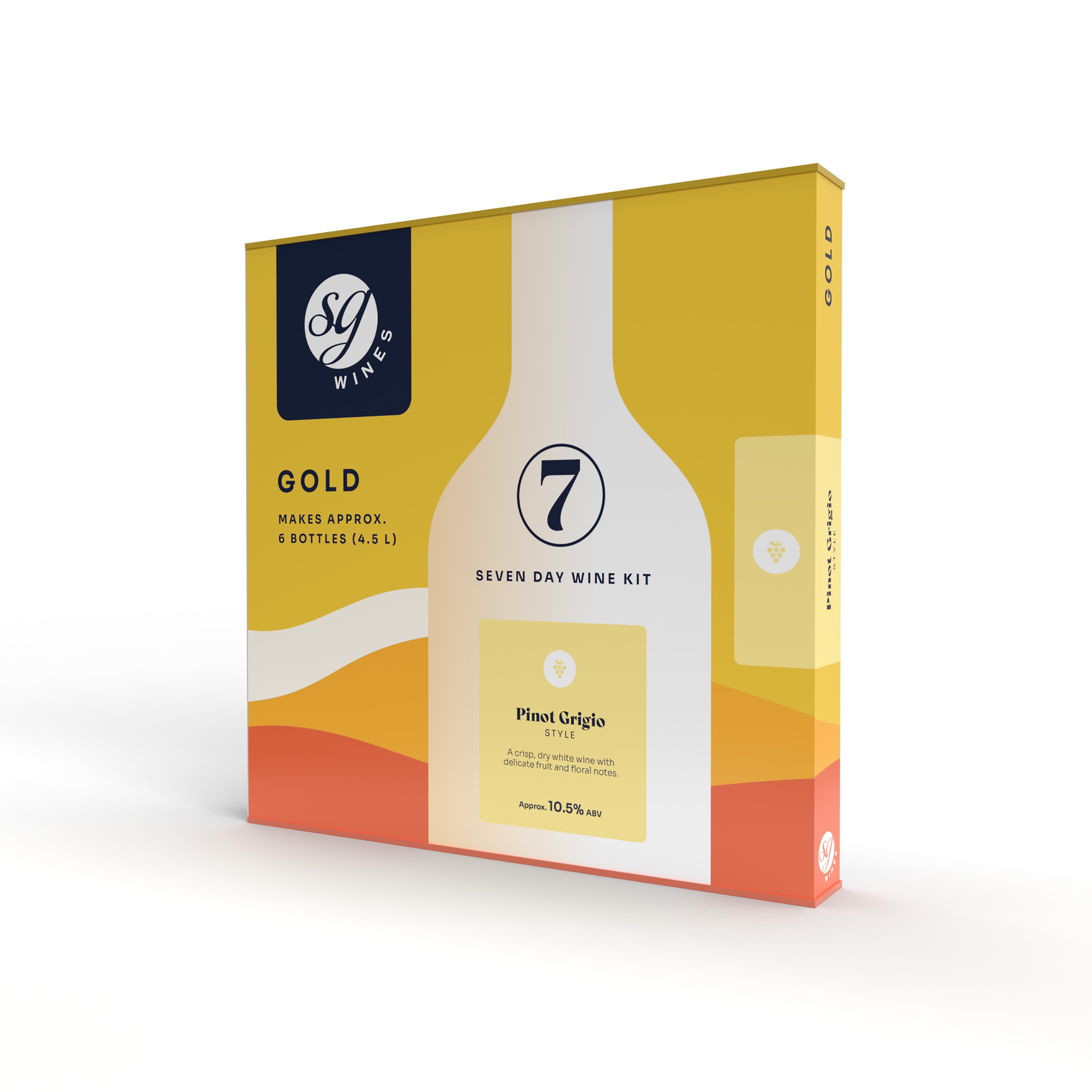 SG Wines Gold 6 Bottle Wine Making Kit - Pinot Grigio