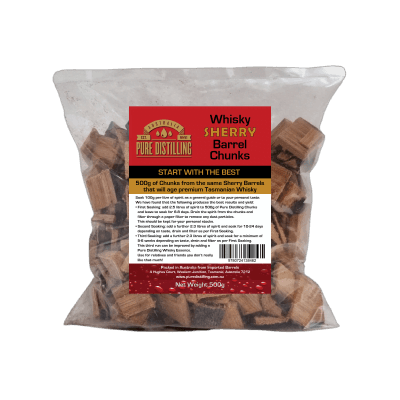 Pure Distilling Whisky Sherry Oak Barrel Chunks 500g