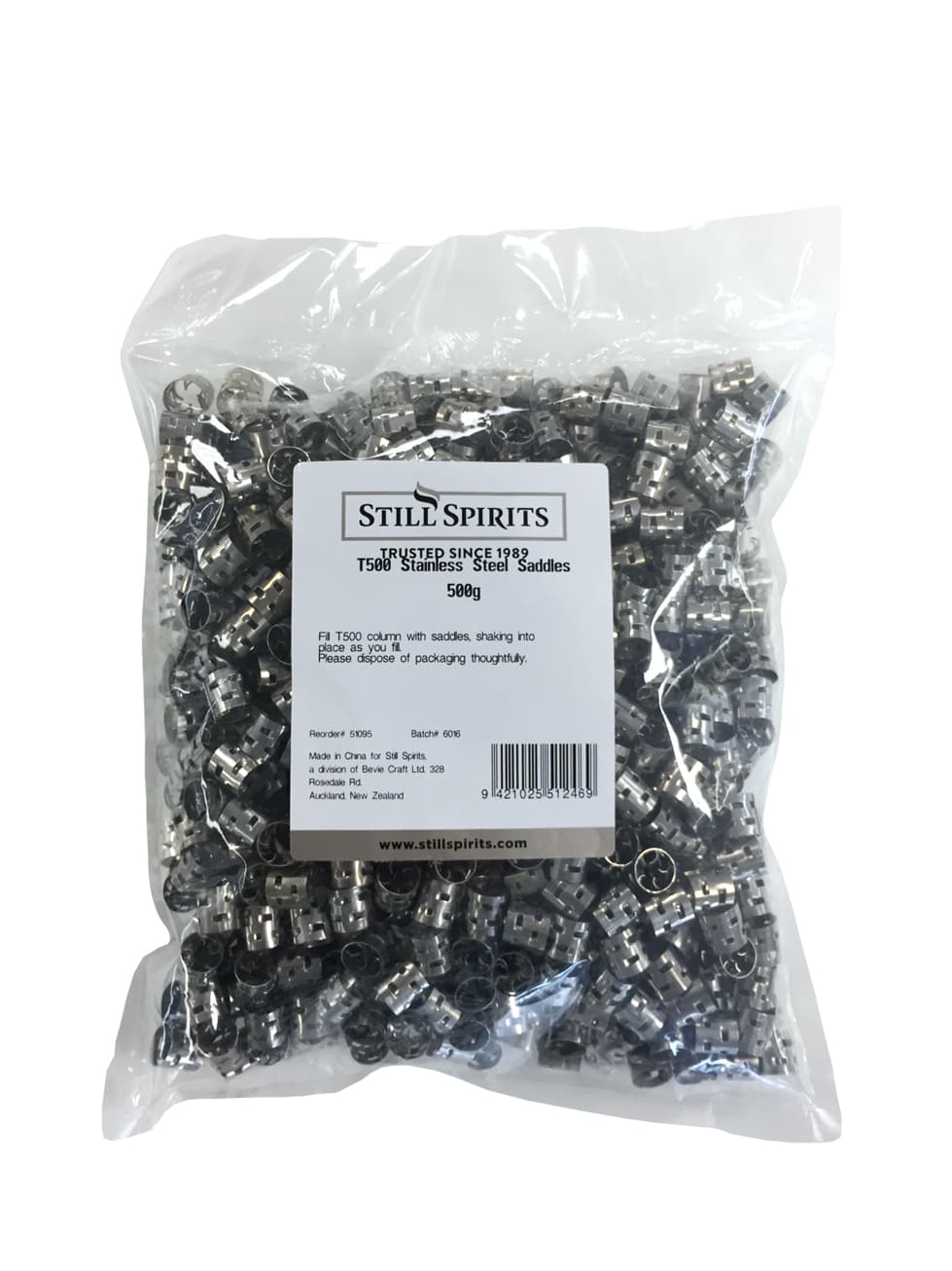 Still Spirits T500 Stainless Steel Saddles 500g