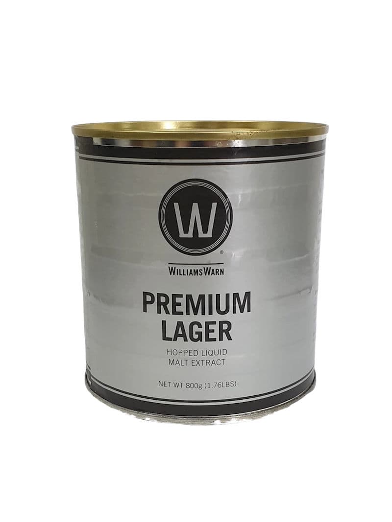 Williams Warn Premium Lager 800g can